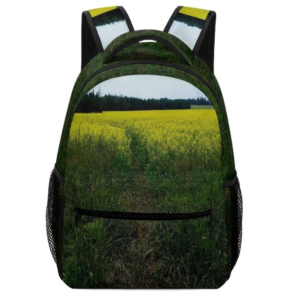 yanfind Children's Backpack Landscape Rural Building Countryside Plant Domain Pasture Farm Pictures Grassland Outdoors Preschool Nursery Travel Bag