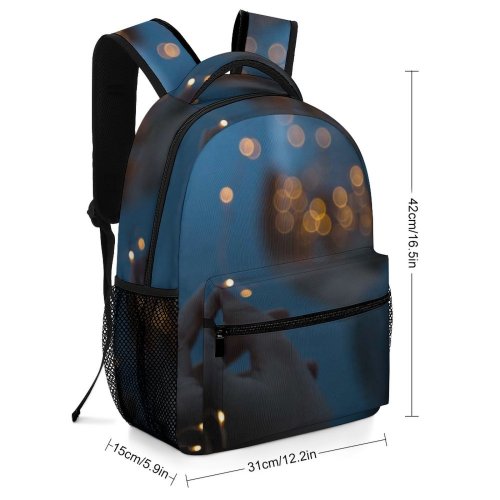 yanfind Children's Backpack  Girl Magic Dark Design Illuminated Lights Jar Portable Hands Depth Touch Preschool Nursery Travel Bag