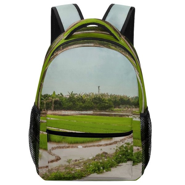 yanfind Children's Backpack Field Grassland Outdoors Countryside Paddy Plant Vegetation Rural Stock Preschool Nursery Travel Bag