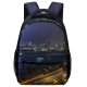 yanfind Children's Backpack Expressway Strike City Lighted Time Illuminated Lights Lapse Cityscape Clouds Evening Storm Preschool Nursery Travel Bag