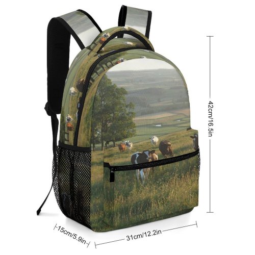 yanfind Children's Backpack Cattle Cow Field Grassland Outdoors Countryside Farm Rural Meadow Yorkshire Dales National Preschool Nursery Travel Bag