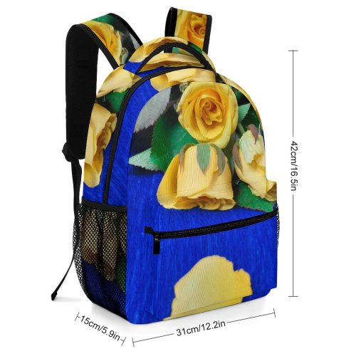 yanfind Children's Backpack Natural Bouquet Decoration  Rose Beauty Plant Space Free Arrangement Spring Preschool Nursery Travel Bag
