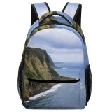 yanfind Children's Backpack Cliff Outdoors Promontory Grey Preschool Nursery Travel Bag