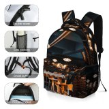 yanfind Children's Backpack Elegant Detail Lifestyle Beautiful Dark Design Chill Decor Illuminate Lamp Cozy Spacious Preschool Nursery Travel Bag