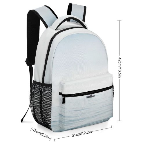 yanfind Children's Backpack Bay Clouds Landscape Daylight Waters Boat Transportation Outdoors Seashore Sky Sea Watercraft Preschool Nursery Travel Bag