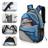 yanfind Children's Backpack Fish Algarve Portugal Sea Boat Net Transportation Vehicle Boats Boating Supplies Fishing Preschool Nursery Travel Bag