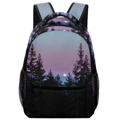 yanfind Children's Backpack Abies Pine Plant Woodland Forest Spruce  Pictures Outdoors Grey Tree Preschool Nursery Travel Bag