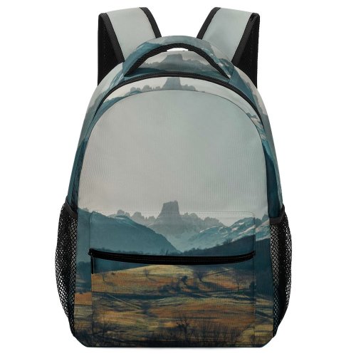 yanfind Children's Backpack Abies Scenery Range Tree  Housing Plant Fir  Outdoors Wallpapers Preschool Nursery Travel Bag