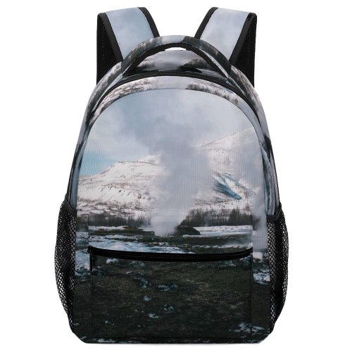 yanfind Children's Backpack Images Eruption  Snow Pictures Outdoors Geyser Wallpapers Grey Volcano Preschool Nursery Travel Bag