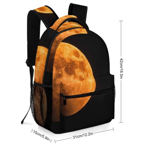 yanfind Children's Backpack Atmosphere Art Luna Dark Astronomy Round Ball Shaped  Blood Preschool Nursery Travel Bag