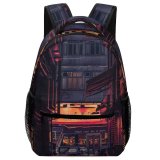 yanfind Children's Backpack  Street City Dark Lights Kong Empty Light Buildings Hong Urban Transportation Preschool Nursery Travel Bag