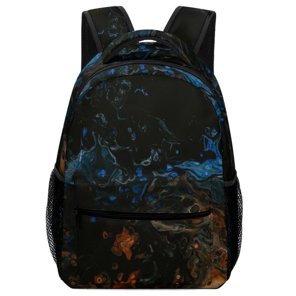 yanfind Children's Backpack Domain Liquid Abstract Fractal Ornament Molten HQ Acrylic Public Dark Art Preschool Nursery Travel Bag