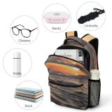 yanfind Children's Backpack Iphone Sunset Beach   Outdoor Sunrise Outdoors Dawn Sky  Sea Preschool Nursery Travel Bag