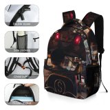 yanfind Children's Backpack Drive Street City Dark Lights Downtown Daylight Traffic Transport Traveling Driving Transportation Preschool Nursery Travel Bag