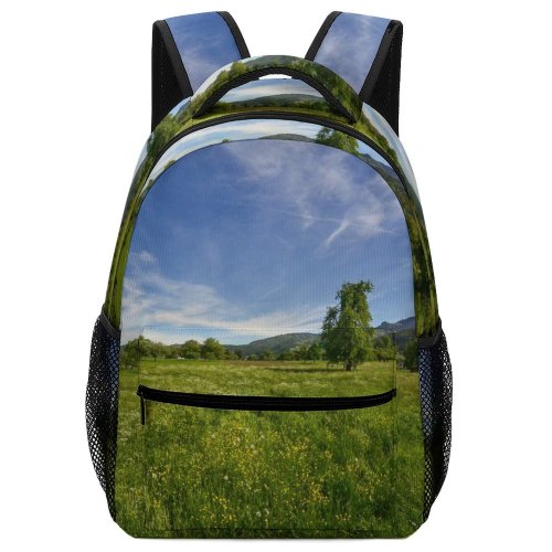 yanfind Children's Backpack Field Grassland Outdoors Countryside Farm Rural Meadow Czech Republic Pasture Stock Preschool Nursery Travel Bag