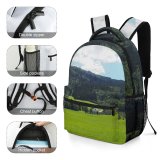 yanfind Children's Backpack Field Grassland Outdoors Countryside Grass Plant Farm Rural Meadow Norheimsund Norvège Pasture Preschool Nursery Travel Bag