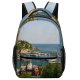 yanfind Children's Backpack Bay Boats Tourism Coast Vacation Antalya Port Daylight Travel Marina Beach Watercrafts Preschool Nursery Travel Bag