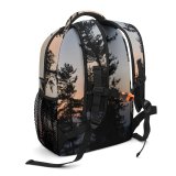 yanfind Children's Backpack Abies Silhouette Evening Tree Treetop Pine Plant Fir Sunset Free Dusk Preschool Nursery Travel Bag