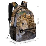 yanfind Children's Backpack Leopard Big Eyes Carnivore Wild  Outdoors Felidae Panthera Whiskers Hunter Wildlife Preschool Nursery Travel Bag