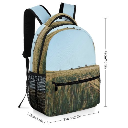 yanfind Children's Backpack Flora Agriculture Field Horizon Grain Sky Grass Hamedan Otudoors Vegetable Plant Preschool Nursery Travel Bag