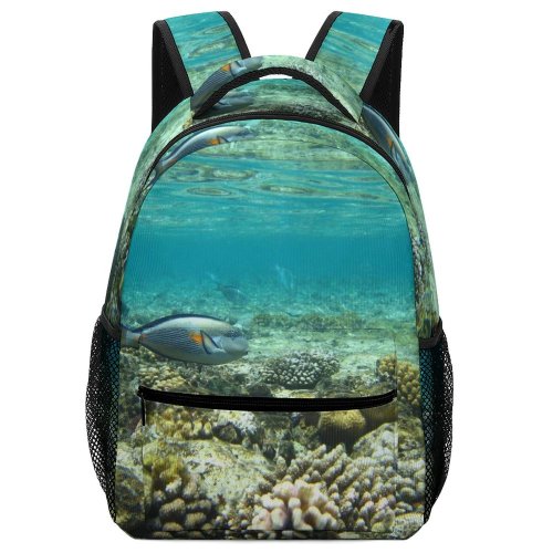 yanfind Children's Backpack Fish Sea Reef Underwater Coral Marine Biology Natural Organism Preschool Nursery Travel Bag