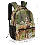 yanfind Children's Backpack  Focus Boulders Depth Daylight Field Wildlife India Outdoors Horns Stones Deer Preschool Nursery Travel Bag