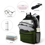yanfind Children's Backpack Countryside Plant Domain Mound Slope Pictures Grassland Outdoors Grey Sheep Grass Preschool Nursery Travel Bag