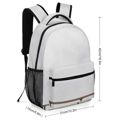 yanfind Children's Backpack Minimalist Backdrop Coast Birds Bird Sky Beach Grayness Solitude Railing Cloudy Preschool Nursery Travel Bag