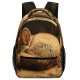 yanfind Children's Backpack Outdoors Cute Sepia Sleeping Cat Little Young Kitty Kitten Pet Fur Preschool Nursery Travel Bag