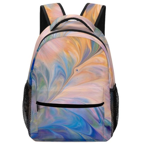 yanfind Children's Backpack Domain Acid Pictures Abstract Fractal Ornament Flower HQ Acrylic Birds Public Preschool Nursery Travel Bag