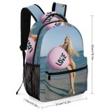 yanfind Children's Backpack Girl Sand Swimsuit Ball Blond Landscape Daylight Love Beach Outdoors Seashore Preschool Nursery Travel Bag