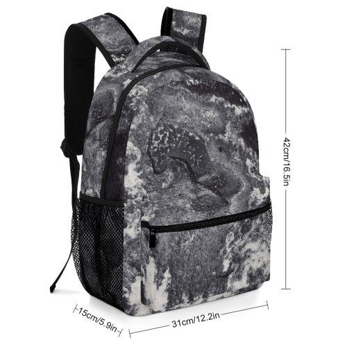 yanfind Children's Backpack Dark Design Stone Abstract Stones Solid Exterior Marble Rock Preschool Nursery Travel Bag