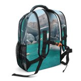 yanfind Children's Backpack Boat Sea Watercraft Vacation Ocean Rocks Preschool Nursery Travel Bag