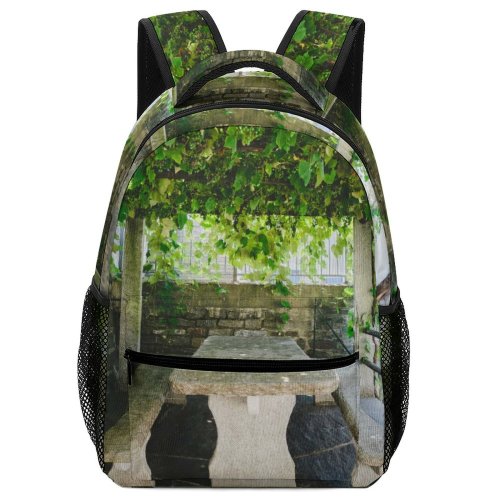 yanfind Children's Backpack Flagstone Arbour Garden Outdoors Patio Porch Pergola Creative Commons Preschool Nursery Travel Bag