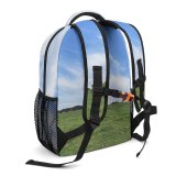 yanfind Children's Backpack Field Grassland Outdoors Countryside Cattle Cow Farm Rural Pasture Meadow Grass Étretat Preschool Nursery Travel Bag