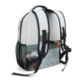 yanfind Children's Backpack Bay Coast Port Daylight Travel Ferry Sail Watercrafts Boat Transportation Fishing Harbor Preschool Nursery Travel Bag