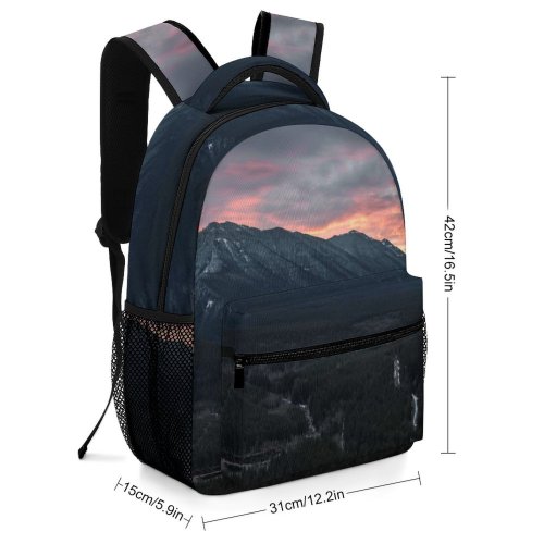 yanfind Children's Backpack Abies Dawn Scenery Ridge Range Rattlesnake Tree Sky States  Plant Preschool Nursery Travel Bag