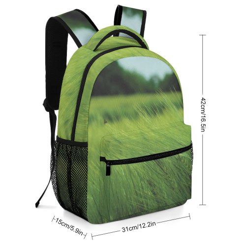 yanfind Children's Backpack Grass Plant Field Grassland Outdoors Lamadelaine Luxembourg Birds  Forest Wind Wheat Preschool Nursery Travel Bag