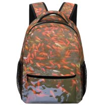 yanfind Children's Backpack Coil Fish Pond River China Shanghai Koi Feeder Goldfish Preschool Nursery Travel Bag