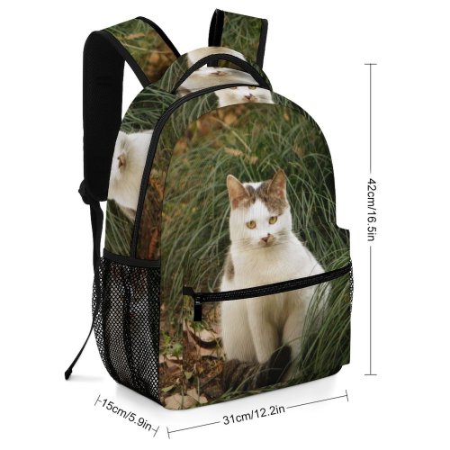 yanfind Children's Backpack Outdoors Cute Cat Young Adorable Kitty Grass Pet Preschool Nursery Travel Bag