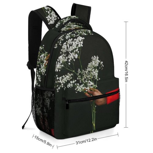 yanfind Children's Backpack Flora Bouquet Hands Breath Flowers Baby's Growth Flower Preschool Nursery Travel Bag