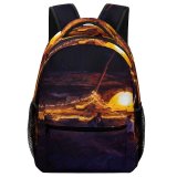 yanfind Children's Backpack Dark Lamp Lights Tent Grass Wood Landscape Evening String Campsite Outdoors Scenic Preschool Nursery Travel Bag