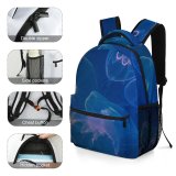 yanfind Children's Backpack Light Abstract Aquarium Marine Deep Jellyfish Underwater Biology  Ocean Preschool Nursery Travel Bag