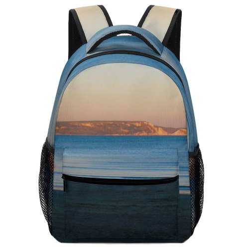 yanfind Children's Backpack Beach Sea Cliffs Cliff Hill Sunset Horizon Sky Ocean Wave Coast Shore Preschool Nursery Travel Bag