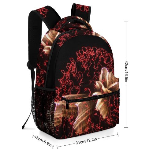 yanfind Children's Backpack Feuerwerk Silvester Fiery Dark Organism Fireworks Fte Event Graphics Art Preschool Nursery Travel Bag