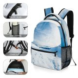 yanfind Children's Backpack Landscape Arctic Frost Pictures Winter Outdoors Snow Alps  Free Cloudy Preschool Nursery Travel Bag