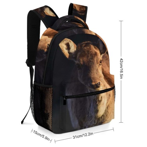 yanfind Children's Backpack Plant Backlit Specie Botanic Daylight Deer Silhouette Sunshine Biology Countryside Grass Greenery Preschool Nursery Travel Bag
