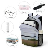 yanfind Children's Backpack Grassland Field Outdoors Land Grass Plant Countryside Sea Ocean Sky Shoreline Vegetation Preschool Nursery Travel Bag