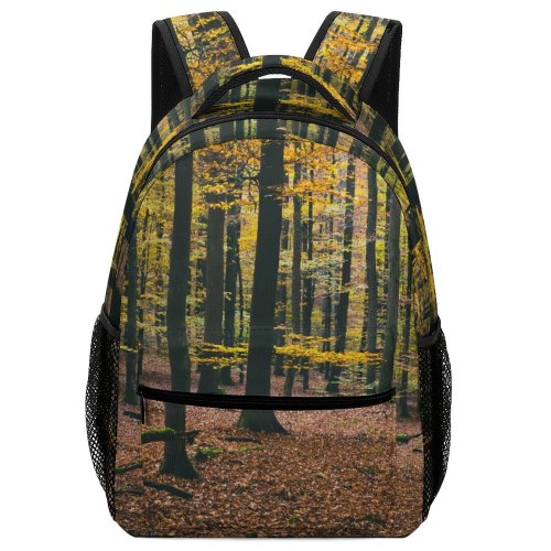 yanfind Children's Backpack Forest Tree Flora Land Outdoors Plant Vegetation Trunk Wood Foliage Autumn Conifer Preschool Nursery Travel Bag