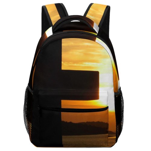 yanfind Children's Backpack Cemetery Light Colour Sky Angel Cemetry Cemetary Graveyard Church Grave Preschool Nursery Travel Bag